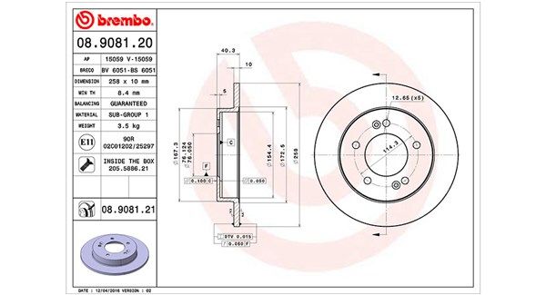 MAGNETI MARELLI Тормозной диск 360406114200